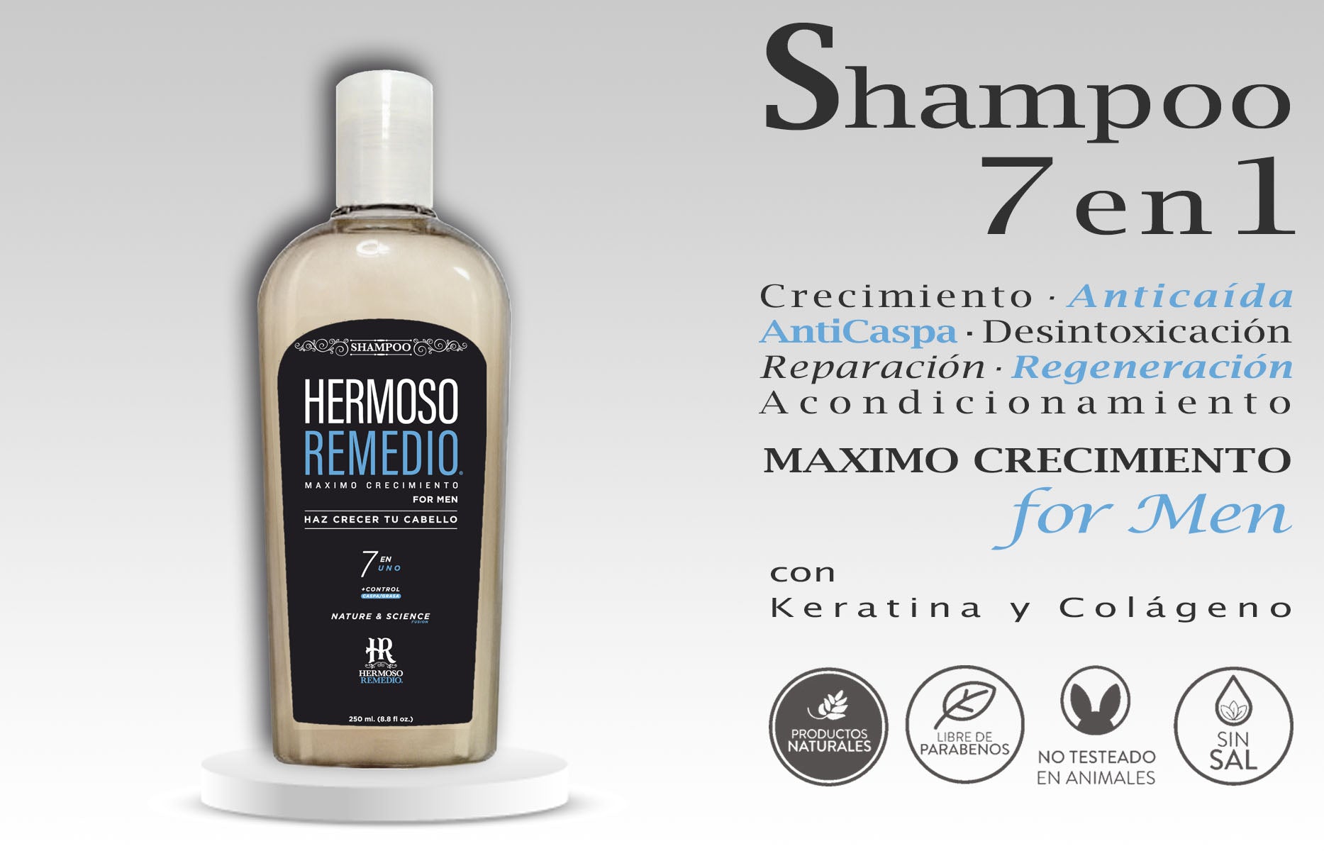 Shampoo Hermoso Remedio para Hombre