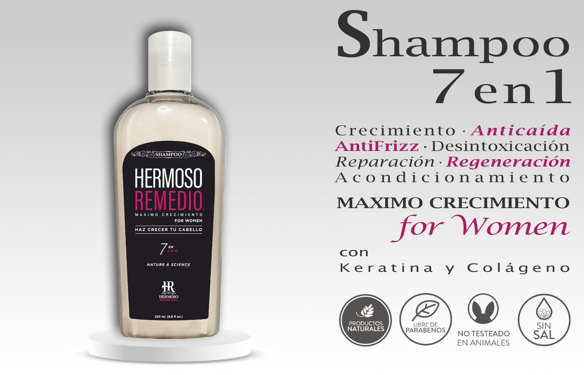 Shampoo Hermoso Remedio para Mujer